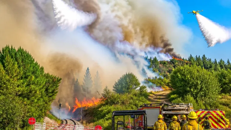 Incêndio em Mangualde mobiliza 175 operacionais e afeta linha da Beira Alta