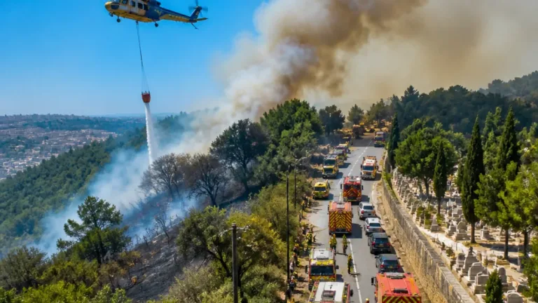Incêndio em mato na fronteira da Amadora mobiliza helicóptero e dezenas de operacionais