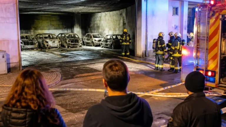 Incêndio em parque subterrâneo força evacuação de cerca de 300 moradores em Setúbal
