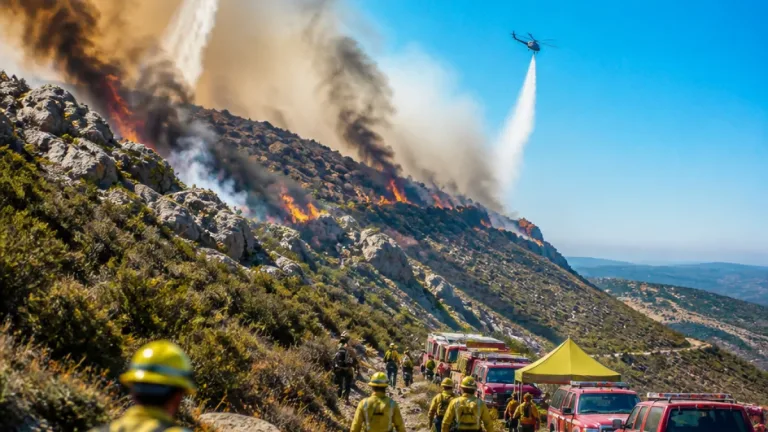 Incêndio em Rochoso, na Guarda, prossegue com duas frentes e centenas de operacionais no terreno
