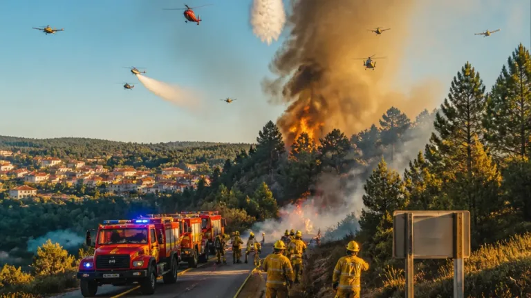 Incêndio em Samuel mobiliza 154 operacionais e nove meios aéreos no distrito de Coimbra