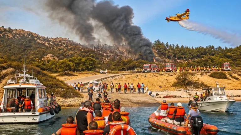 Incêndio na costa Adriática obriga à evacuação de mais de 400 pessoas por mar