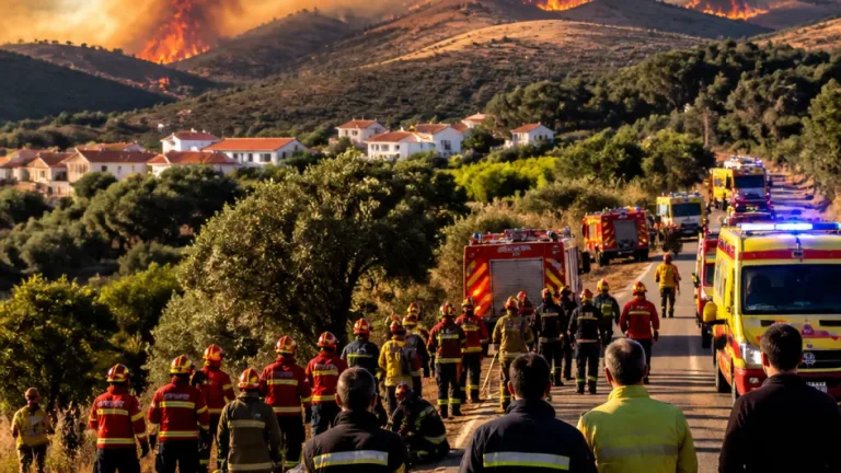 Incêndio perto da Guarda mobiliza meios e preocupa autarcas locais
