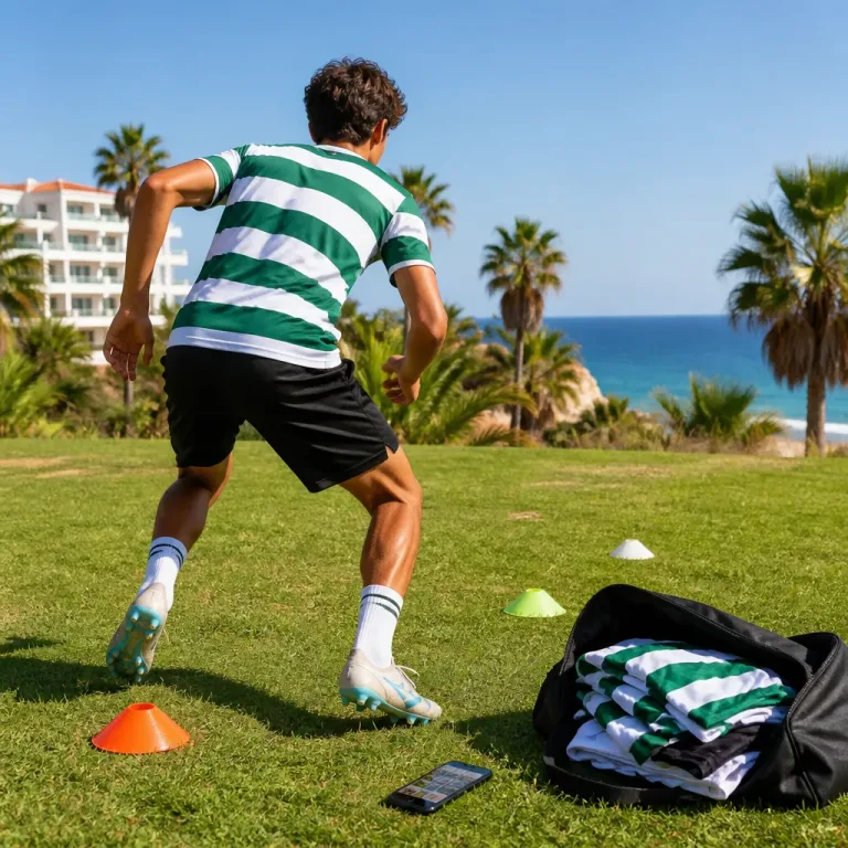 Diego Moreira treina no Algarve com camisola do Sporting e desperta polémica entre benfiquistas