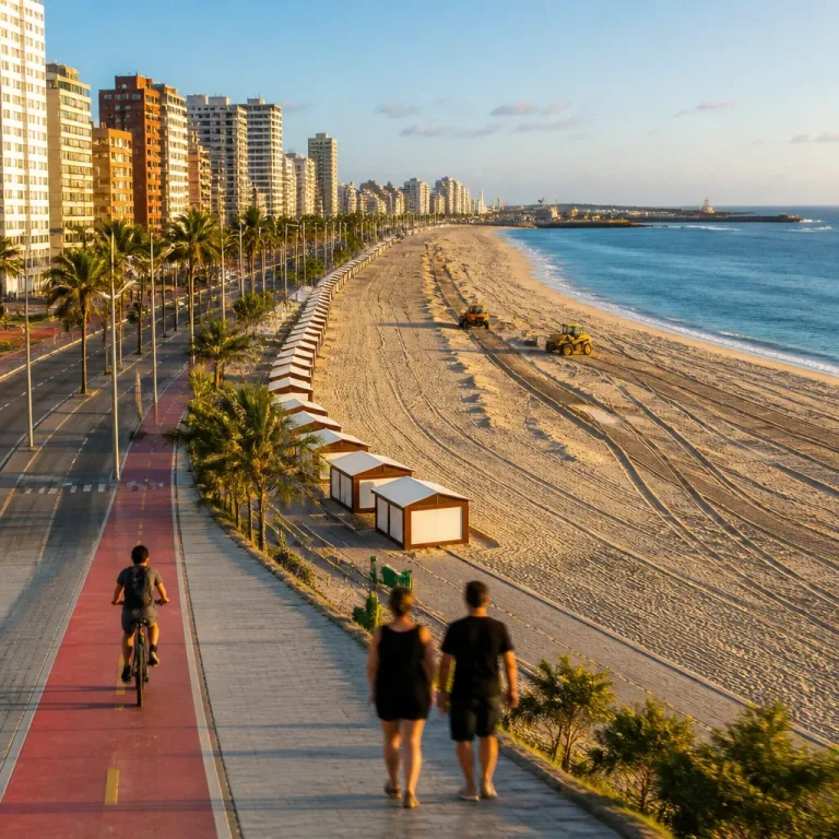Fortaleza alarga Beira‑Mar com areia do fundo do mar e cria novo polo de lazer