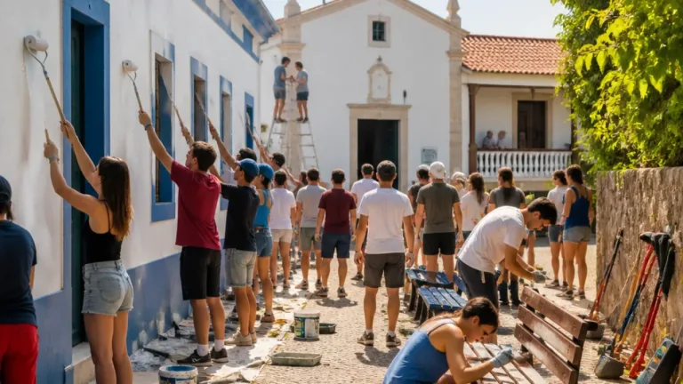 Leiria: universitários reconstruíram espaços e trouxeram «esperança» ao Souto da Carpalhosa