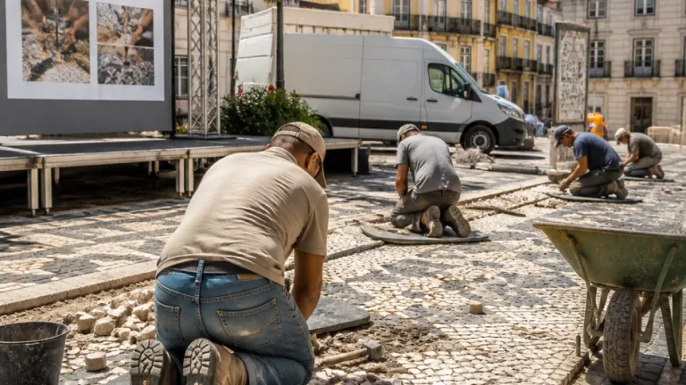 Lisboa alerta para risco de extinção da profissão de calceteiro e procura soluções para rejuvenescê-la