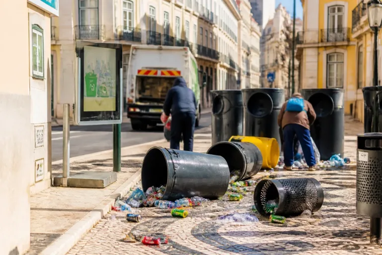 Lisboa regista perturbações na higiene urbana devido ao sistema de depósito «Volta»