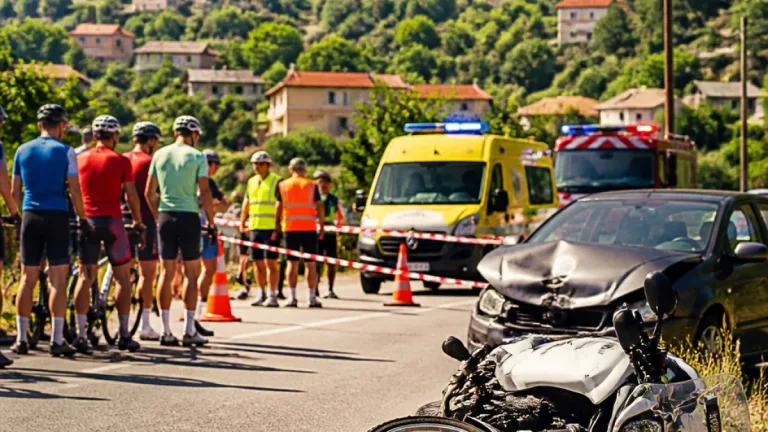Motociclista da GNR de Braga ferido após colisão durante prova ciclística em Vieira do Minho