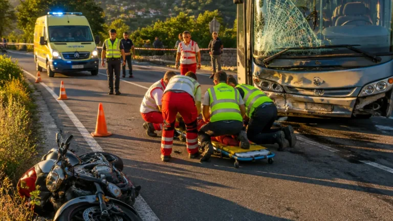 Motociclista de Braga ferido em colisão com autocarro na EN304, na Caniçada