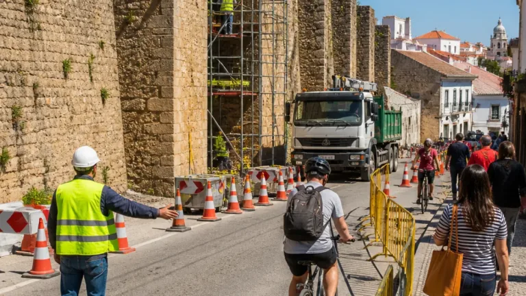 Obras na muralha de Santarém vão condicionar trânsito entre 13 de julho e 31 de agosto