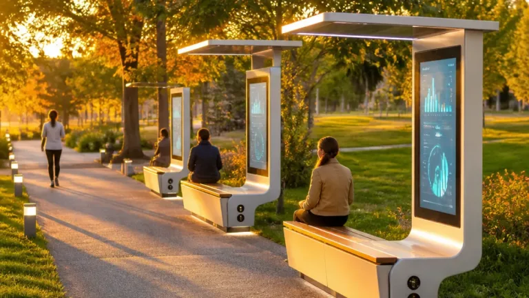 Paredes instala quatro bancos inteligentes no Parque José Guilherme para modernizar espaço público