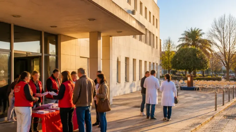 PCP promove debate sobre o SNS em Torres Novas com ação junto ao hospital