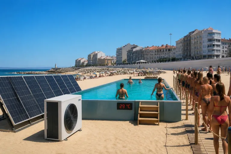 Piscina salgada a 29 graus volta a atrair banhistas na Figueira da Foz