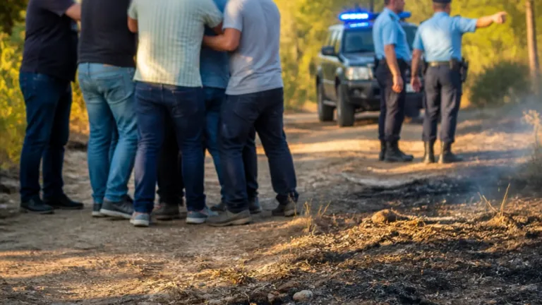 Populares detêm suspeita de atear fogo em área florestal de Viseu antes da chegada da GNR
