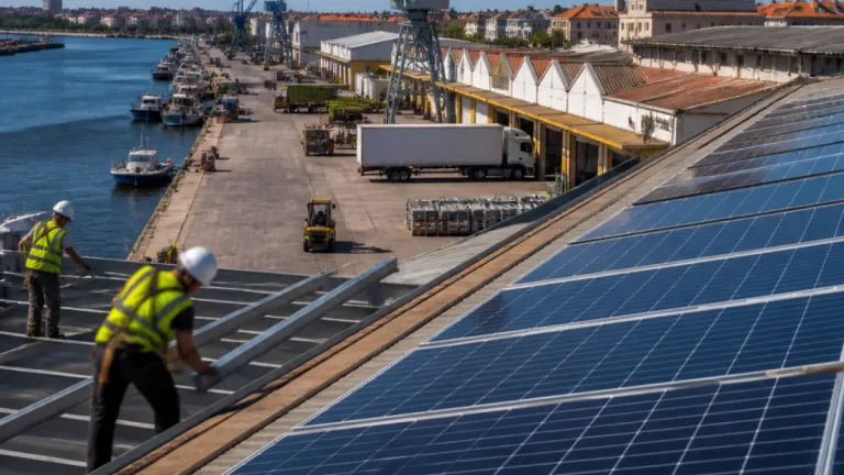 Porto de Aveiro avança com instalação de infraestruturas fotovoltaicas para autoconsumo
