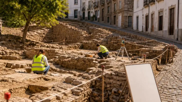Preparação para abertura ao público do fórum romano de Beja avança com trabalhos de conservação