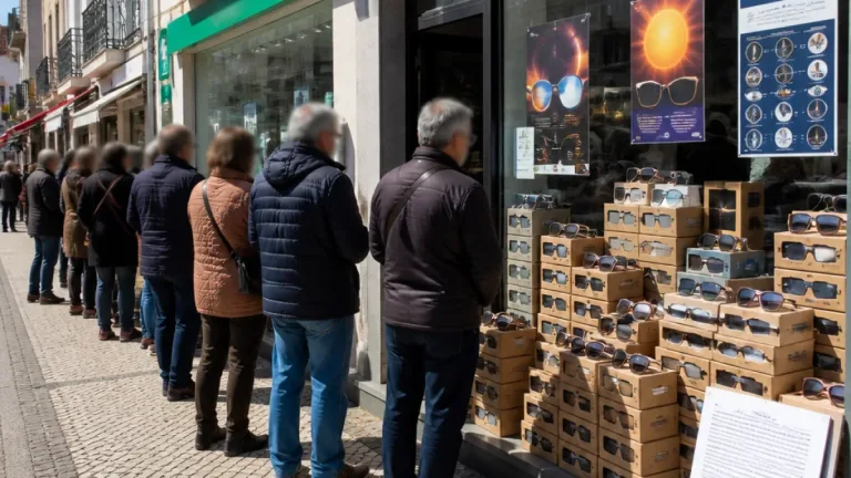 Procura de óculos certificados dispara em Bragança antes do eclipse total do Sol