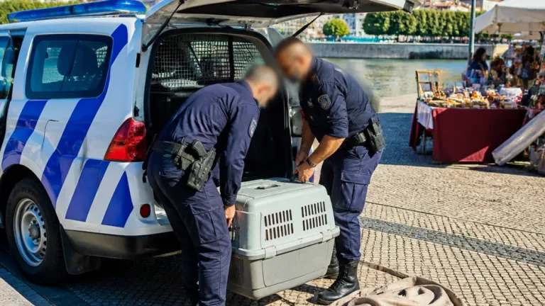 PSP de Coimbra resgata milhafre-real ferido junto à Feira dos 7 e 23