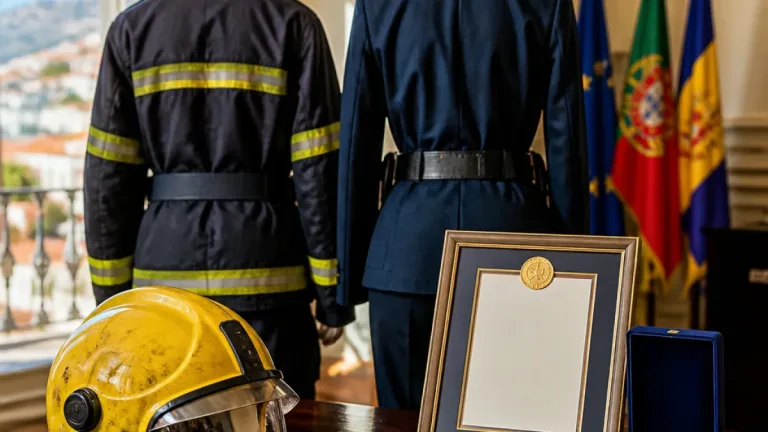 PSP distingue agentes do Funchal por salvamento de família em incêndio em Santo António
