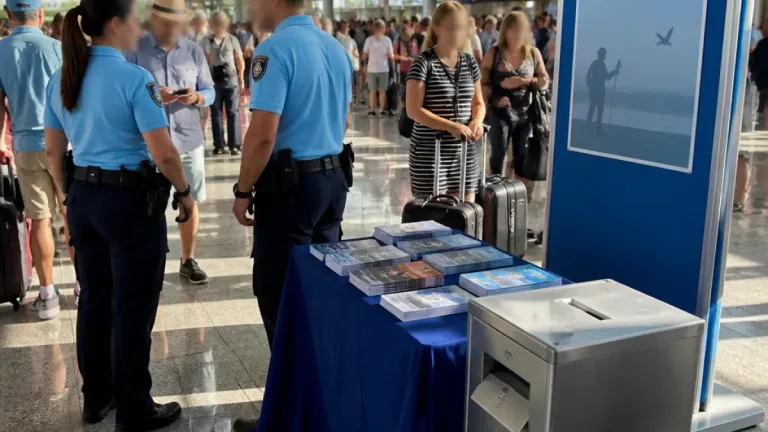 PSP promove esclarecimento sobre armas no Aeroporto de Faro durante ação de verão