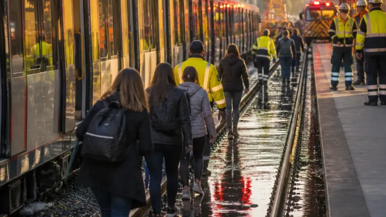 Rotura de conduta força corte de energia e suspende circulação na Linha Vermelha do Metro