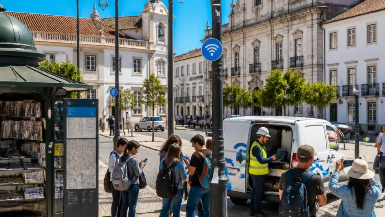 Santarém instala rede Wi‑Fi gratuita em 32 pontos do centro histórico