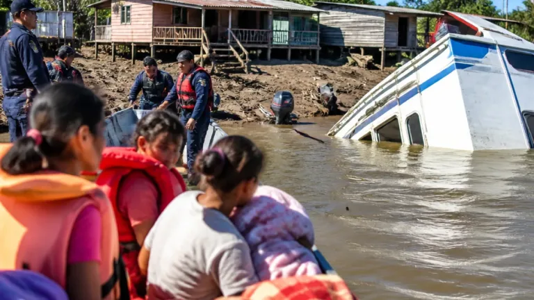 Santarém: lancha da Semed naufraga no Arapiuns após carona irregular; todos resgatados