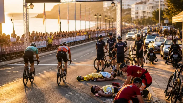 Santiago Mesa vence sprint em Albufeira e etapa da Volta marcada por queda