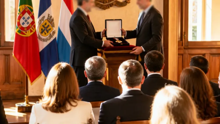 Santo Tirso recebeu o burgomestre de Lintgen e atribuiu-lhe medalha de mérito
