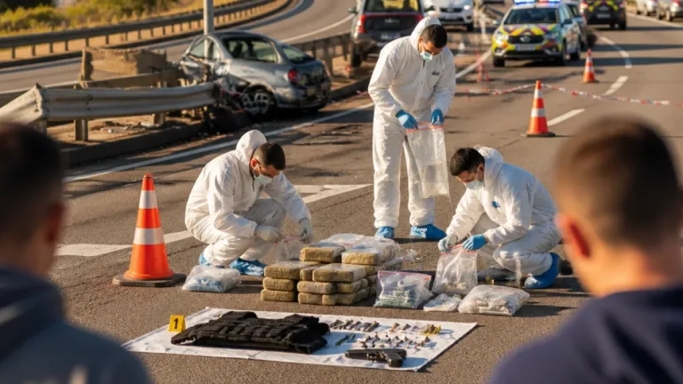 Seixal: despiste na A33 revela carga de drogas, arma de uso restrito e duas vítimas mortais