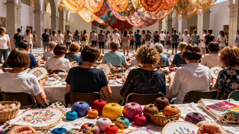 Semana do Bordado da Madeira encerra com instalação e protagonismo das bordadeiras