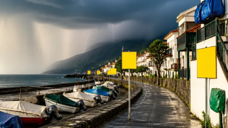 Sete ilhas dos Açores com aviso amarelo por chuva forte e trovoada