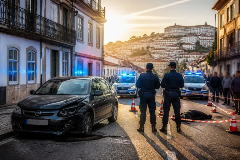 Suspeito em fuga atropela dois agentes da PSP em Coimbra durante vaga de furtos