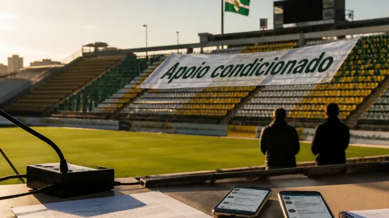 TAVFER condiciona apoio ao Vitória FC e exige pedido de desculpas público