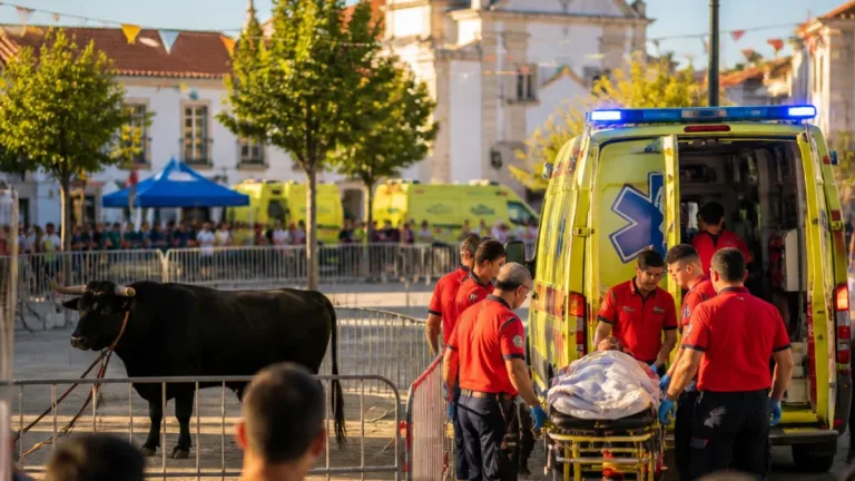Touro solto nas festas de Riachos deixa quatro feridos em Torres Novas