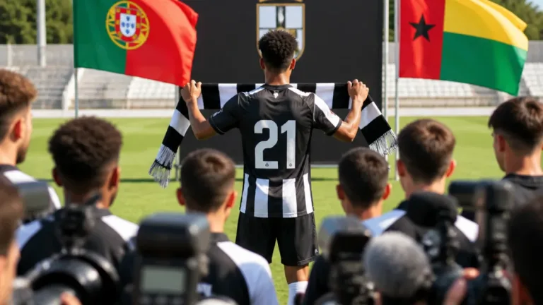 União de Santarém apresenta avançado guineense como reforço para a equipa da Liga 3