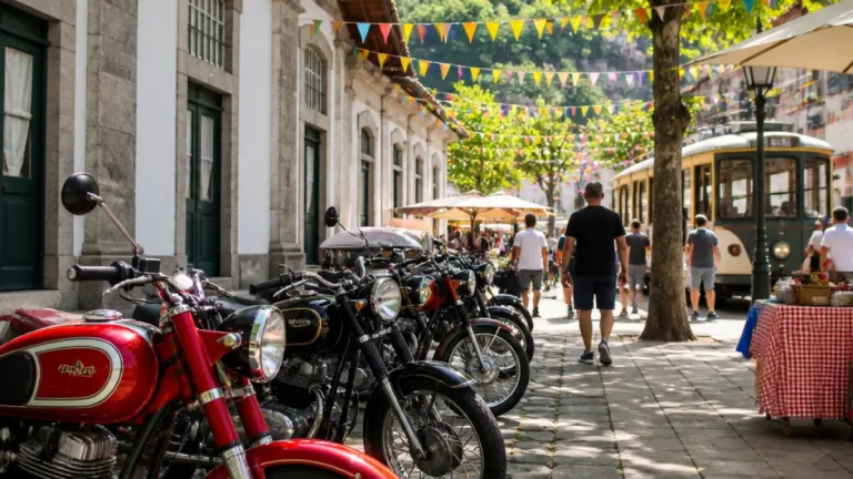 Valongo: encontros de motos clássicas animam estação histórica de Santos