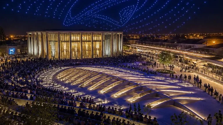 Valongo inaugura Praça da Democracia com espetáculo de drones e milhares de participantes