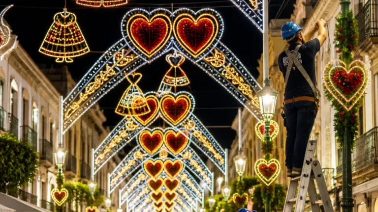 Viana acende iluminação festiva e prepara Romaria de Nossa Senhora d'Agonia