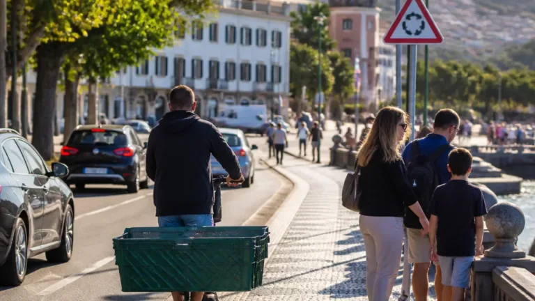 Vídeo no Funchal alerta para risco: trotinete elétrica transporta carga volumosa na via