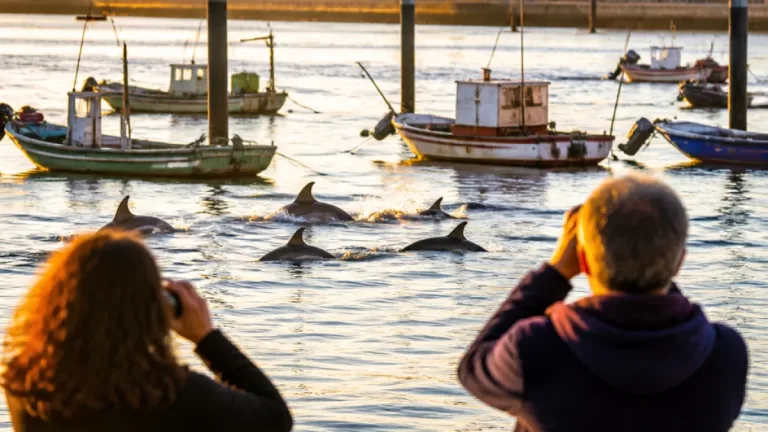 Vila Franca de Xira regista avistamento de golfinhos no Tejo ao nascer do dia