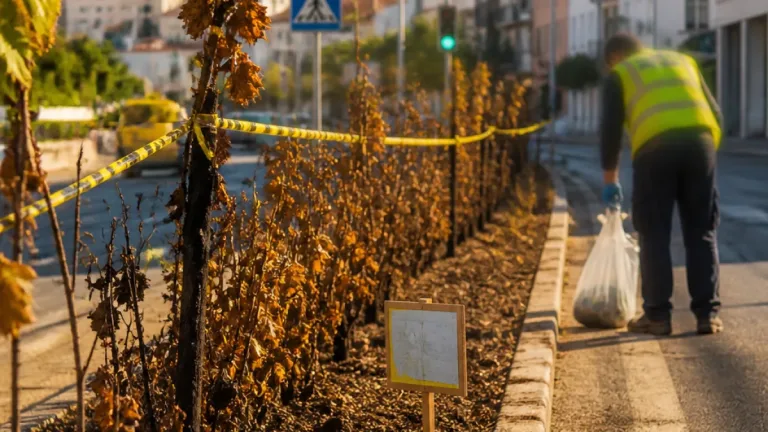 Vinha urbana de Torres Vedras alvo de ataque químico na avenida central