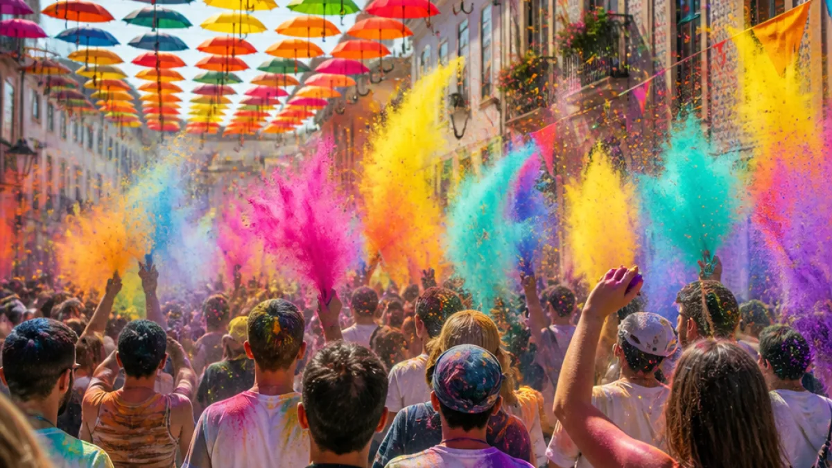 Águeda enche-se de cor e público no Carnaval Fora d’Horas e no Color Day do AgitÁgueda